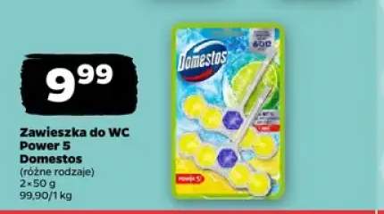 Zawieszka do WC Power 5 Domestos Lime 2-pak