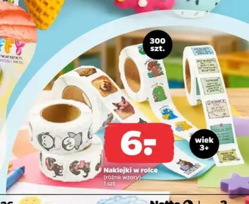 Naklejki w rolce Dinozaury +2 warianty