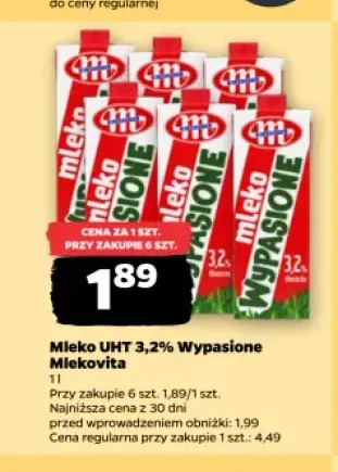 Mleko UHT 3,2% Wypasione Mlekovita