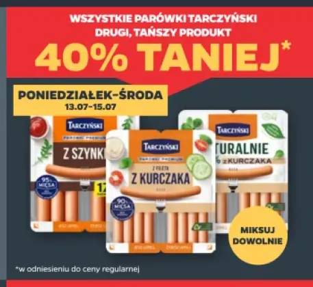 Parówki Tarczyński +3 warianty