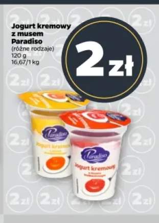 Jogurt kremowy z musem Paradiso truskawkowy +1 wariant