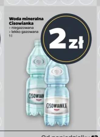 Woda mineralna Cisowianka lekko gazowana +1 wariant