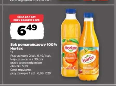 Sok pomarańczowy 100% Hortex