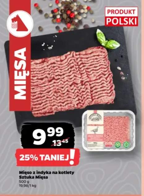 Mięso z indyka na kotlety Sztuka Mięsa