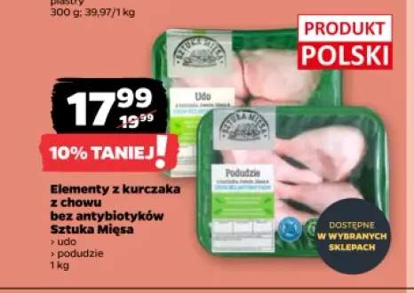 Elementy z kurczaka z chowu bez antybiotyków Sztuka Mięsa udo +1 wariant