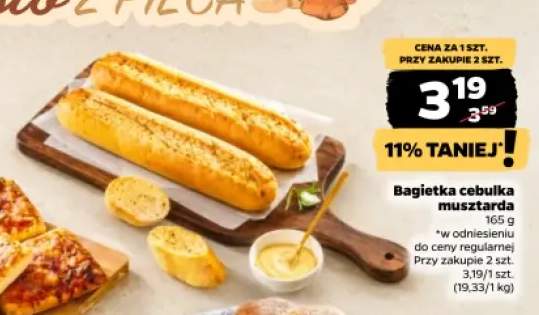 Bagietka cebulka musztarda
