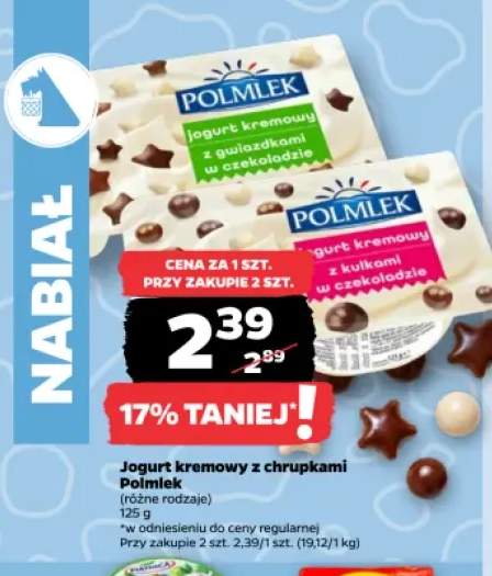 Jogurt kremowy z chrupkami Polmlek