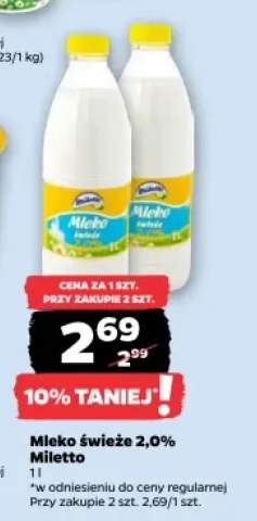 Mleko świeże 2,0% Miletto