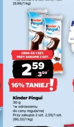 Deser mleczny Kinder Pingui