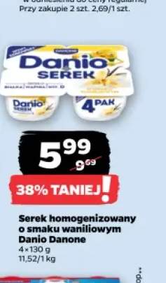 Serek homogenizowany o smaku waniliowym Danio