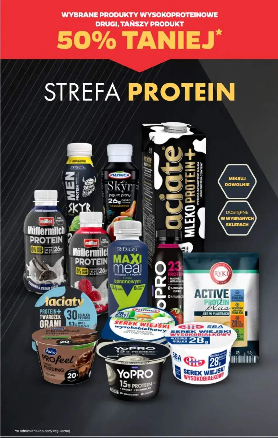 Produkty wysokoproteinowe +13 wariantów