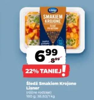 Śledź Smakiem Krojone Lisner pieczona papryka +1 wariant