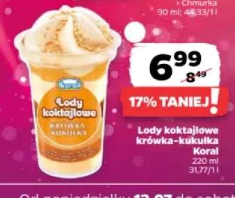 Lody koktajlowe krówka-kukułka Koral