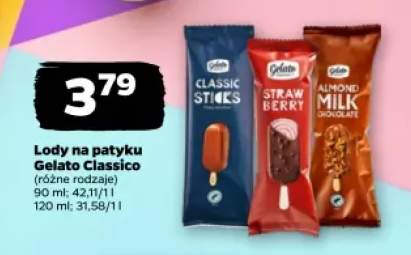 Lody na patyku Gelato Classico Classic Sticks +2 warianty