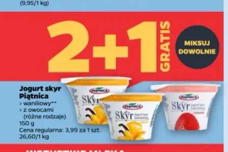 Jogurt skyr waniliowy Piątnica +1 wariant