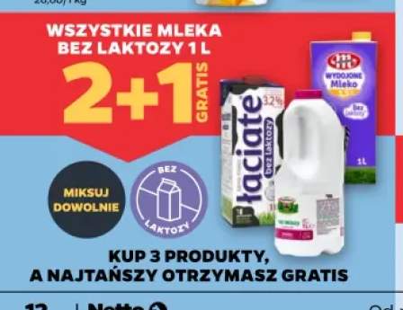 Mleka bez laktozy +2 warianty