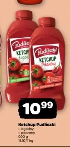Ketchup łagodny Pudliszki +1 wariant