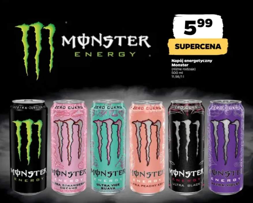 Napój energetyczny Monster Energy +5 wariantów