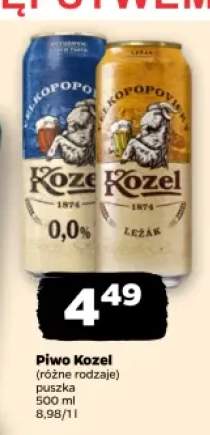 Piwo bezalkoholowe Kozel +1 wariant