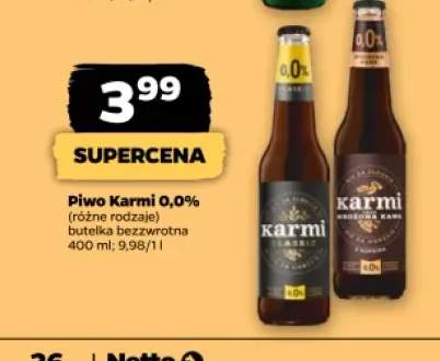 Piwo bezalkoholowe Karmi Classic +1 wariant