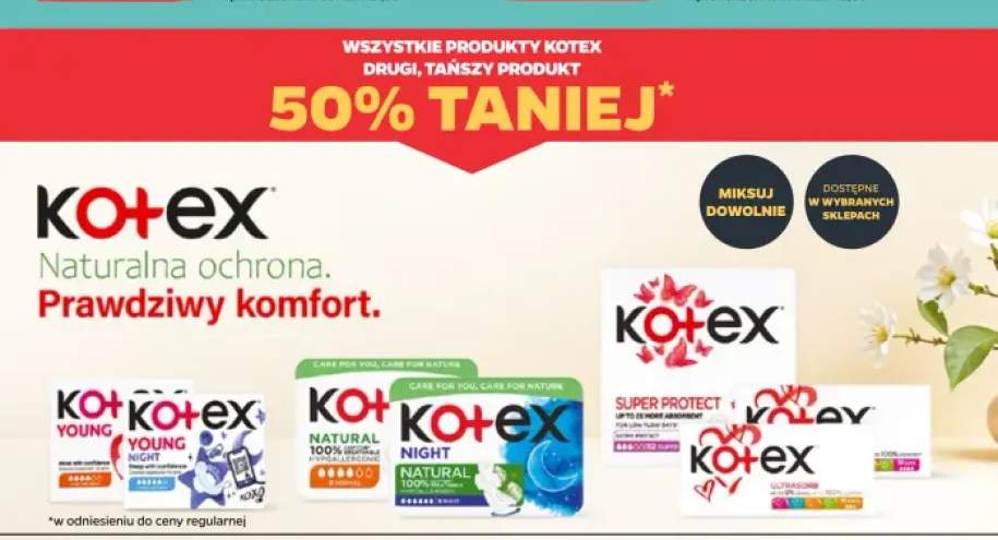 Produkty Kotex +4 warianty