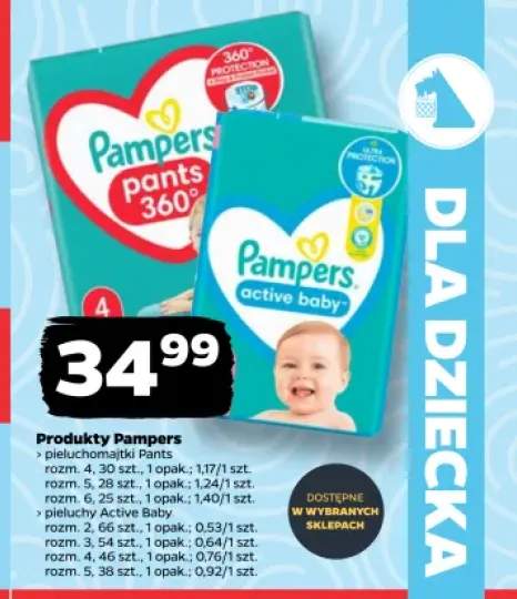 Pieluchomajtki Pampers Pants +1 wariant