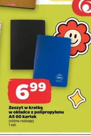 Zeszyt w kratkę w okładce z polipropylenu A5 60 kartek Herlitz