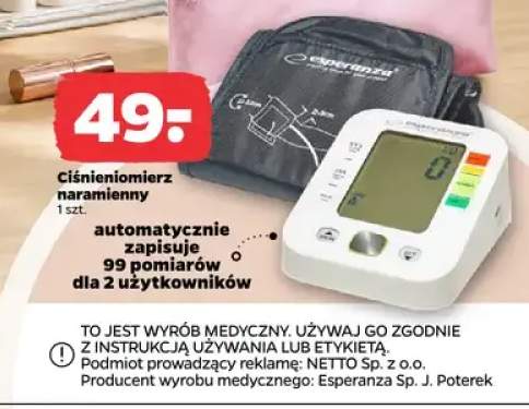 Ciśnieniomierz naramienny Esperanza