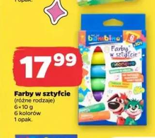 Farby w sztyfcie Bambino 6-pak 10 g
