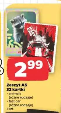 Zeszyt A5 32 kartki Fast Car Herlitz +1 wariant