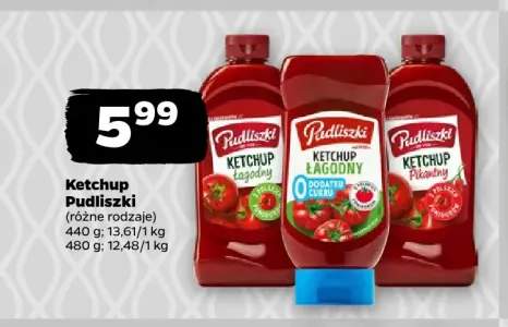 Ketchup łagodny Pudliszki +2 warianty
