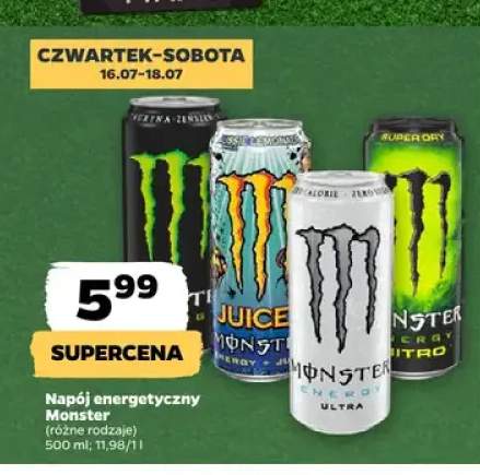 Napój energetyczny Monster Energy +3 warianty