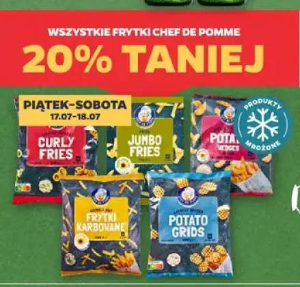 Frytki Curly Fries Chef de Pomme +3 warianty