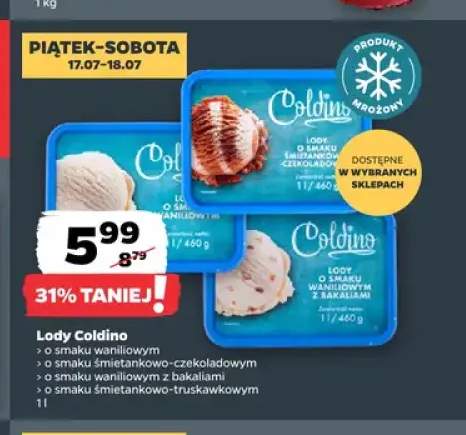 Lody waniliowe Coldino +3 warianty