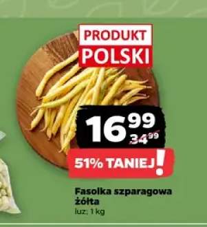 Fasolka szparagowa żółta luz