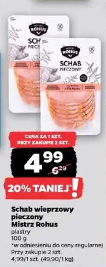 Schab wieprzowy pieczony Mistrz Rohus plastry