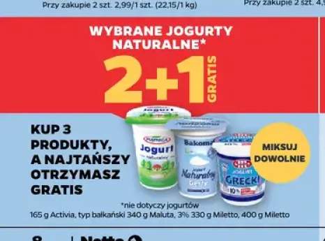 Jogurty naturalne +2 warianty