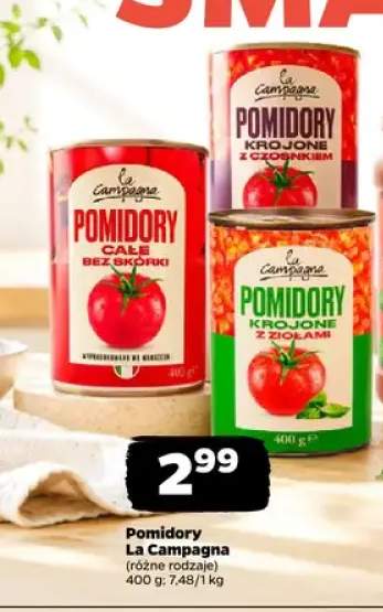 Pomidory krojone z czosnkiem La Campagna +2 warianty
