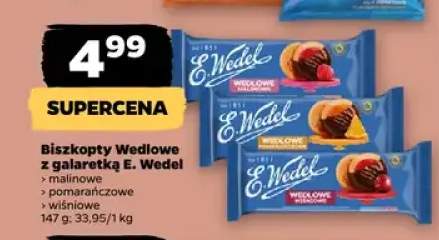 Biszkopty Wedlowe z galaretką malinową E. Wedel +2 warianty