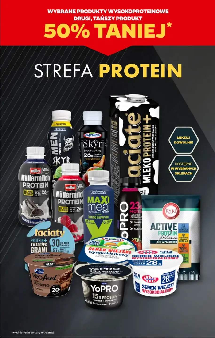 Wybrane produkty wysokoproteinowe +13 wariantów
