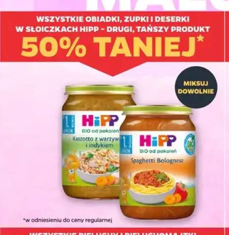 Obiadki zupki i deserki w słoiczkach Hipp +2 warianty