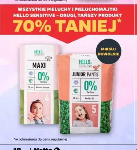 Pieluchomajtki Hello Sensitive Junior Pants 5 +1 wariant