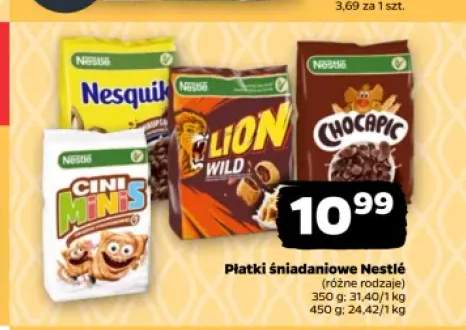 Płatki śniadaniowe Nestlé Cini Minis +3 warianty
