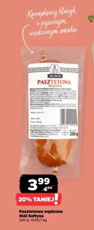 Pasztetowa wędzona Stół Sołtysa