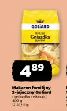 Makaron familijny 2-jajeczny Goliard gniazdka +1 wariant