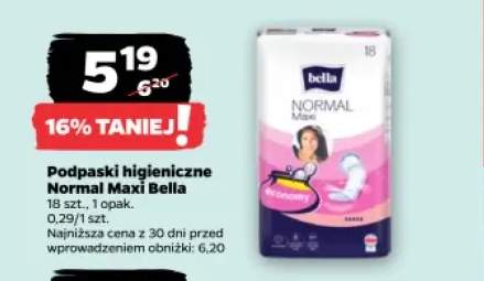 Podpaski higieniczne Normal Maxi Bella 18-pak