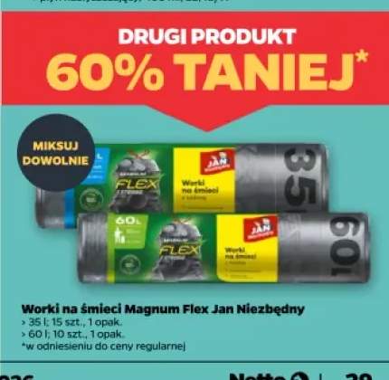 Worki na śmieci Magnum Flex Jan Niezbędny 60 l