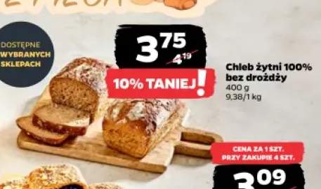Chleb żytni 100% bez drożdży