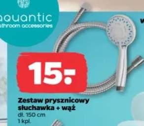 Zestaw prysznicowy słuchawka + wąż Aquantic