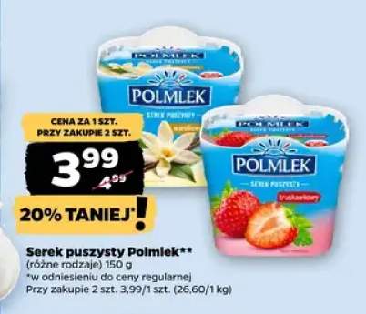 Serek puszysty truskawkowy Polmlek